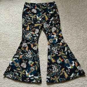 Like New Floral International Concepts Petite Flared Pants Size 10P